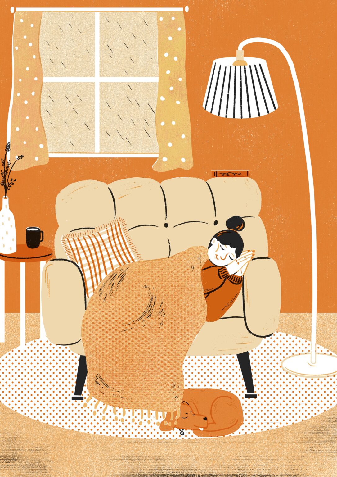 The little things at home—soft cushions, a cosy blanket—make me feel really comfortable, and that matters more than I expected. On rainy days here in the UK, all I want is to lie on the sofa and fall asleep to the sound of the rain.