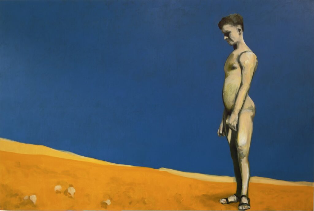Oil Painting by Alan Brash, titled 'Defiance', 180 x 120 cm