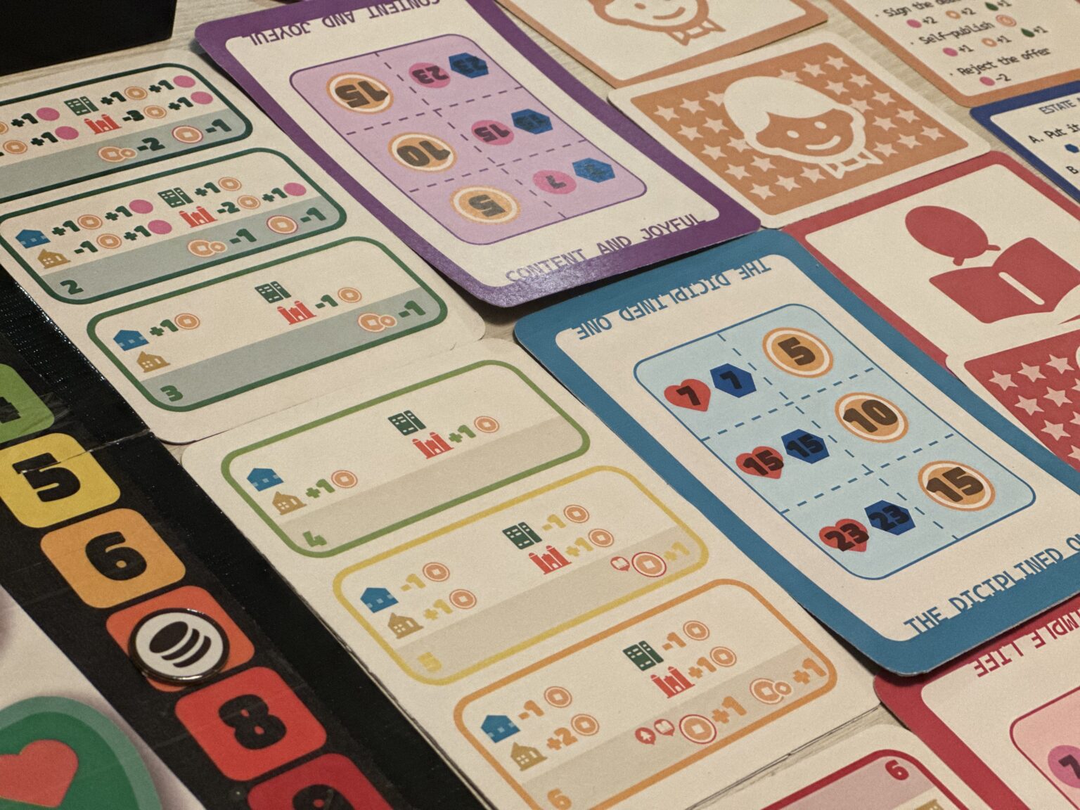 Wealth Distribution Cards from the game DISPARITY