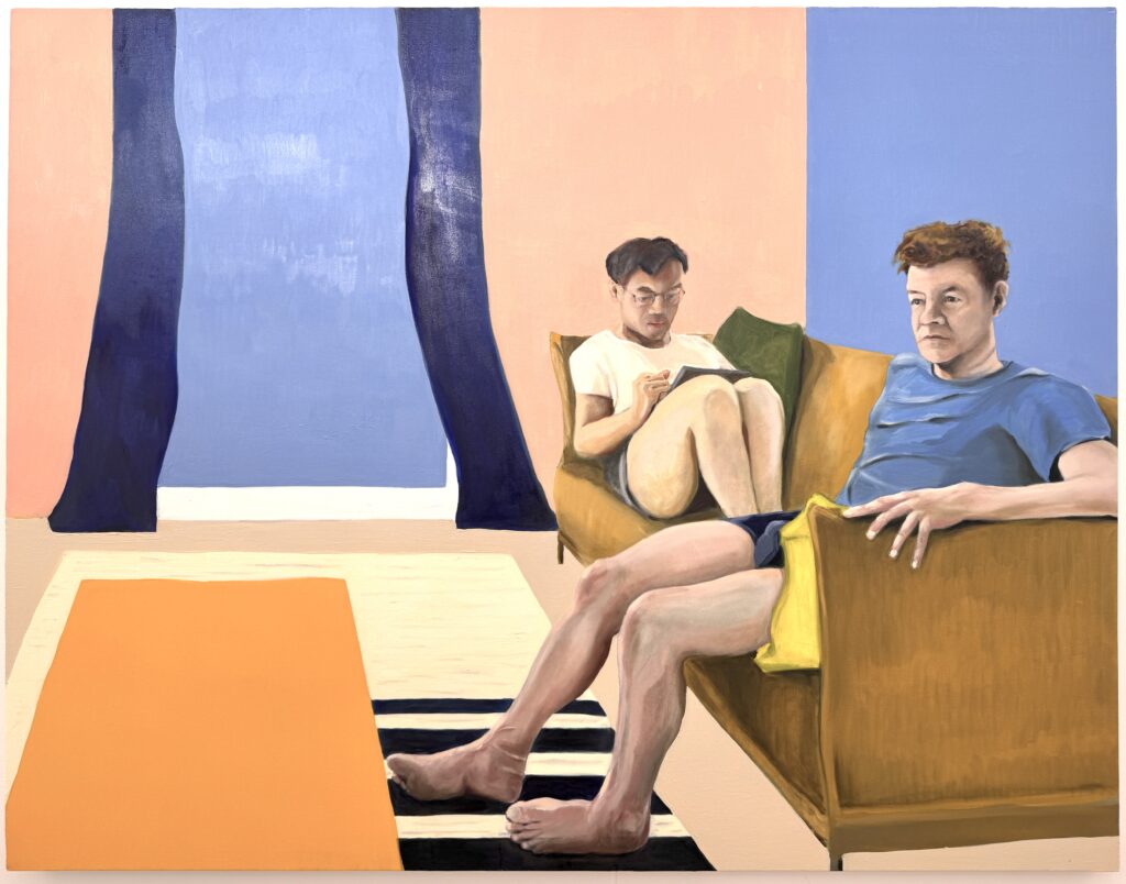 Oil Painting by Alan Brash, titled Liminal Comfort, 180 x 140 cm